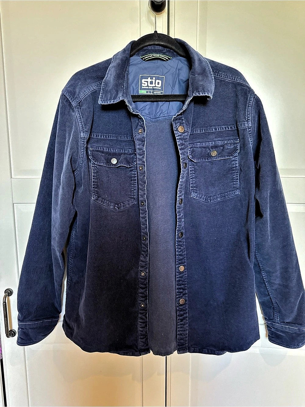 Stio Men's Saratoga Cord Shirt Jacket Blue Large